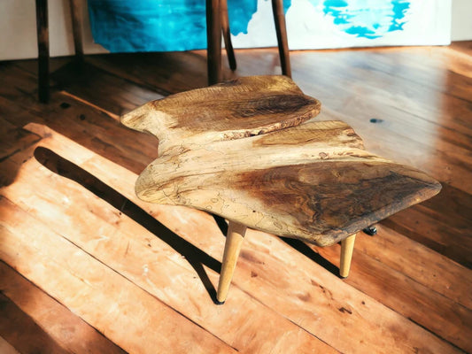 Rustic Handmade Wood Coffee Table - Unique Walnut (WG-1032)