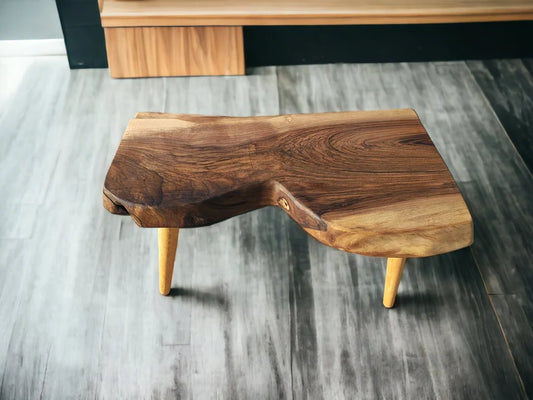 Rustic Handmade Wood Coffee Table - Unique Walnut (WG-1042)
