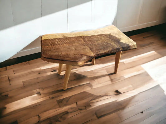 Rustic Handmade Wood Coffee Table - Unique Walnut (WG-1054)