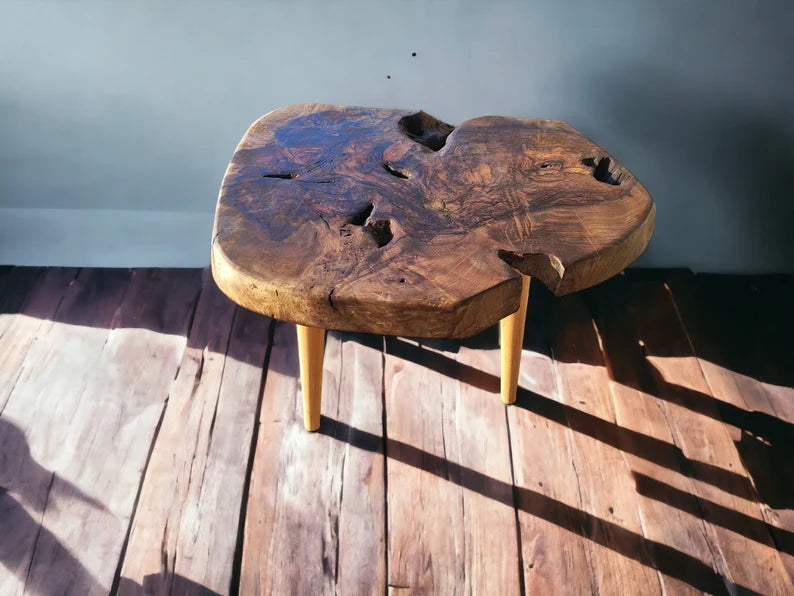Rustic Handmade Wood Coffee Table - Unique Walnut (WG-1060)