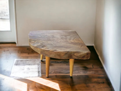 Rustic Handmade Wood Coffee Table - Unique Walnut (WG-1099)