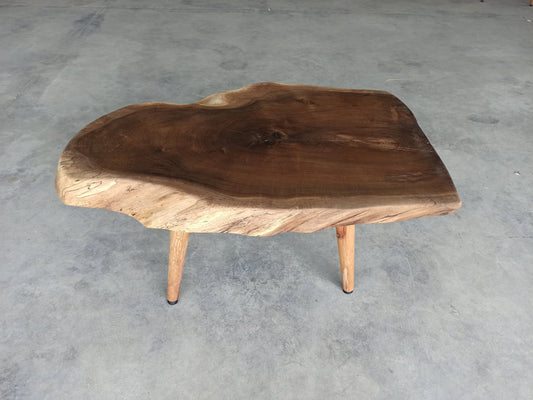 Christmas Gift - Rustic Handmade Wood Coffee Table - Unique Walnut (WG-007)