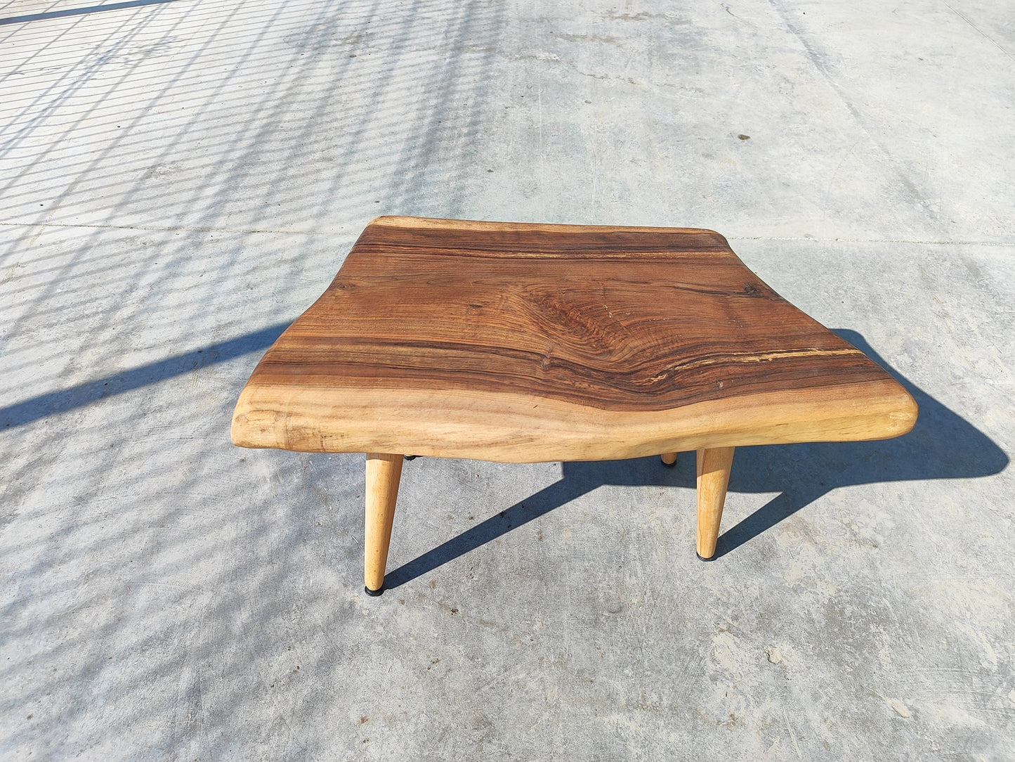 Rustic Handmade Wood Coffee Table - Unique Walnut (WG-1023)