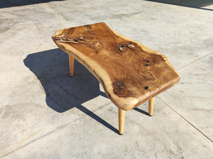 Rustic Handmade Wood Coffee Table - Unique Walnut (WG-1027)
