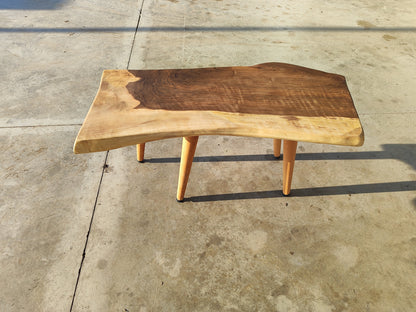 Rustic Handmade Wood Coffee Table - Unique Walnut (WG-1054)