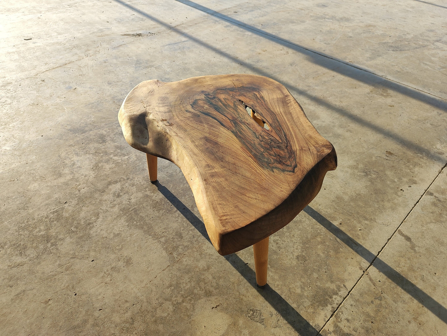 Rustic Handmade Wood Coffee Table - Unique Walnut (WG-1058)
