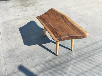 Rustic Handmade Wood Coffee Table - Unique Walnut (WG-1023)