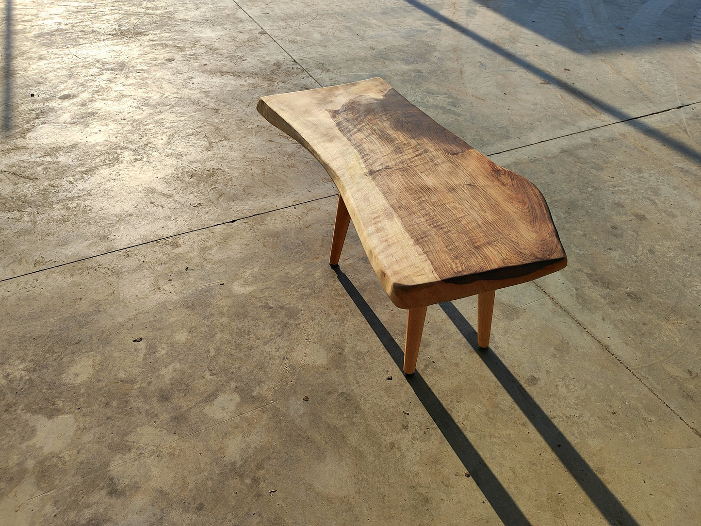 Rustic Handmade Wood Coffee Table - Unique Walnut (WG-1054)