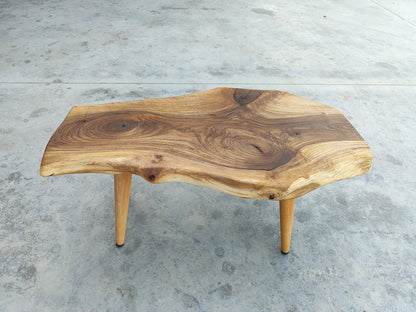 Rustic Handmade Wood Coffee Table - Unique Walnut (WG-1062)