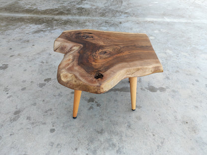 Rustic Handmade Wood Coffee Table - Unique Walnut (WG-1067)