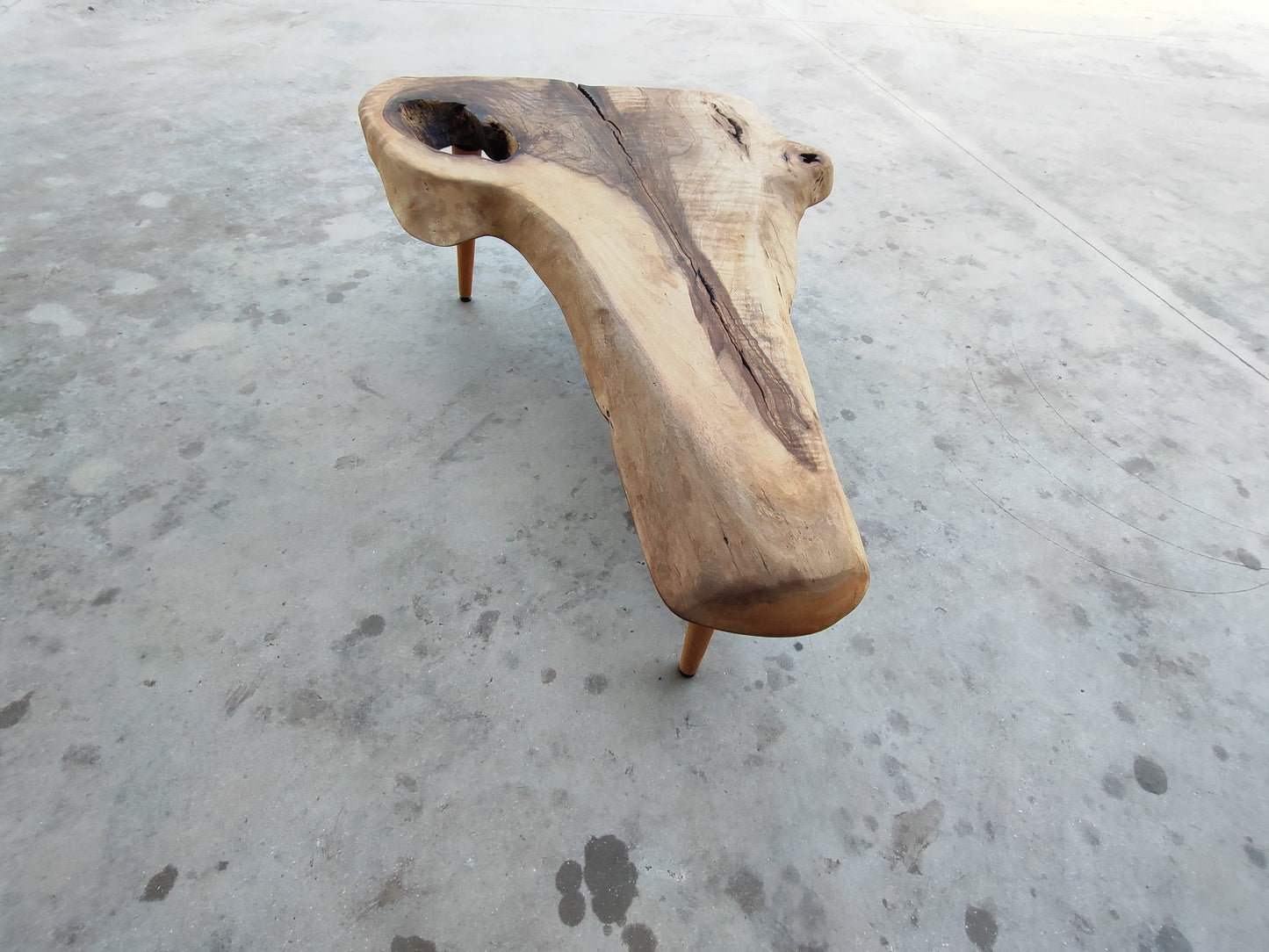 Rustic Handmade Wood Coffee Table - Unique Walnut (WG-1069)
