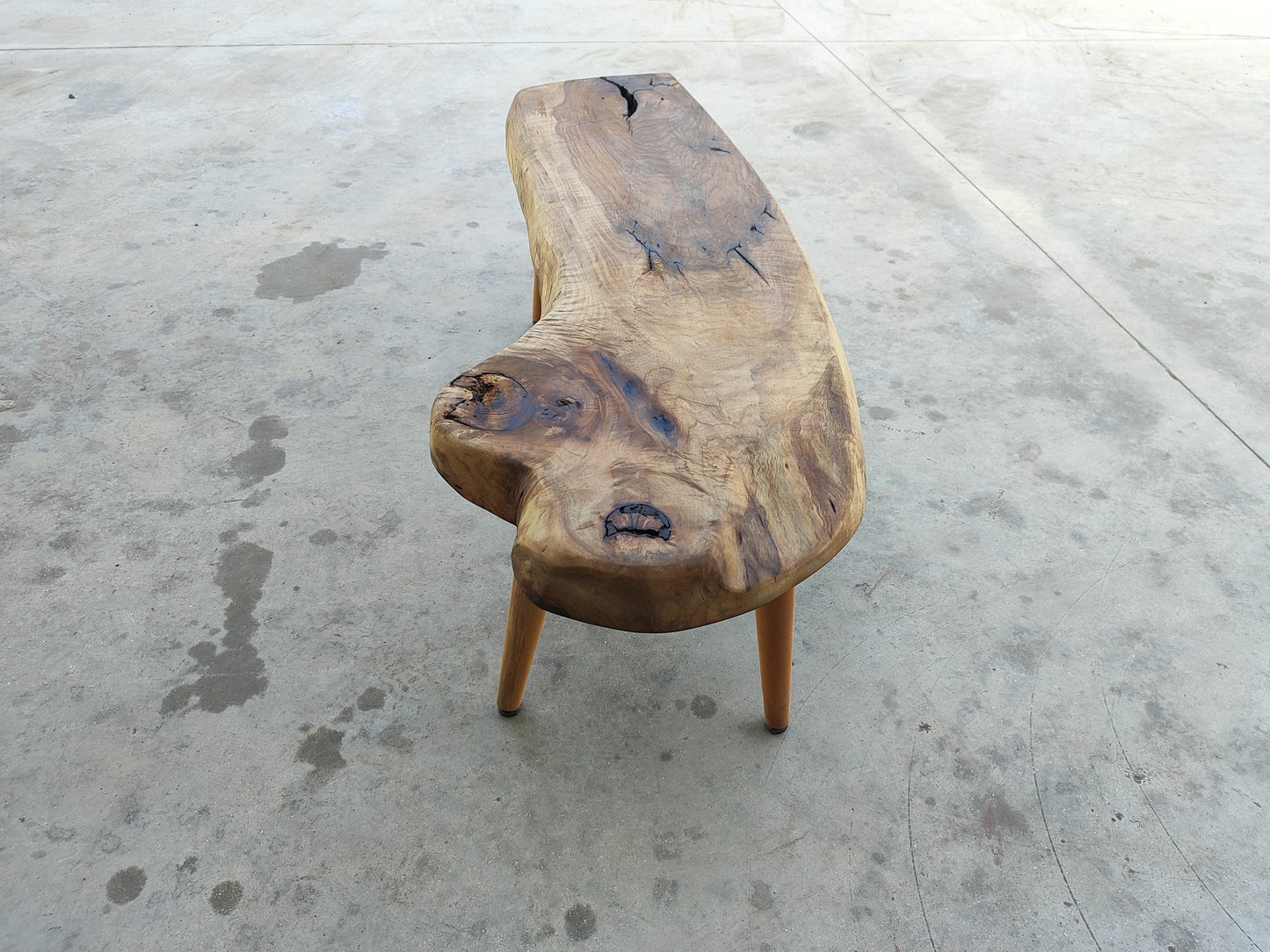 Rustic Handmade Wood Coffee Table - Unique Walnut (WG-1075)