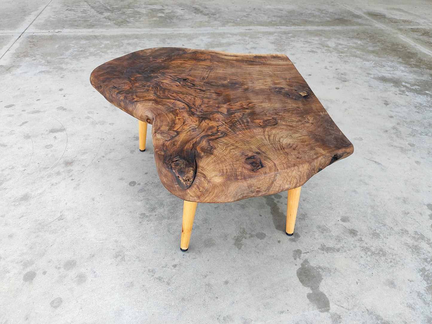 Rustic Handmade Wood Coffee Table - Unique Walnut (WG-1077)