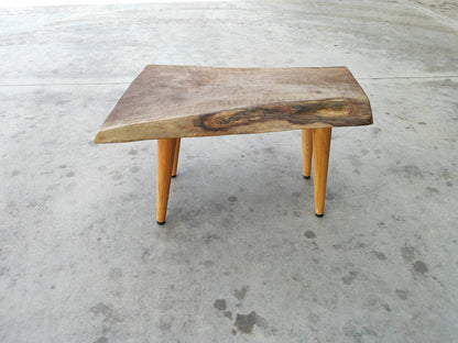 Rustieke handgemaakte houten salontafel - Unieke walnoot (WG-1091)