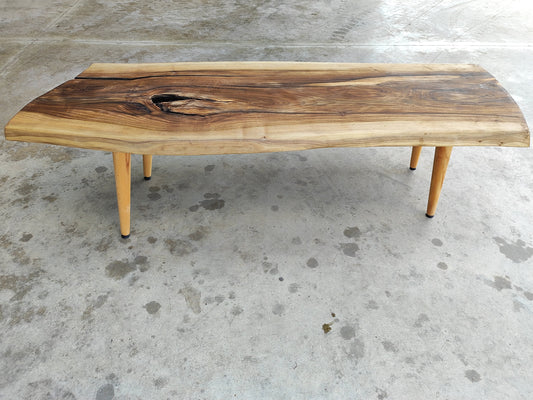 Rustic Handmade Wood Coffee Table - Unique Walnut (WG-1105)