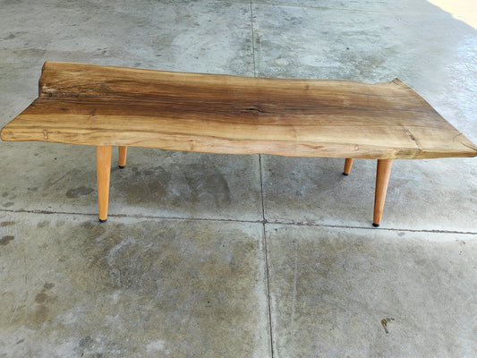 Rustieke handgemaakte houten salontafel - Unieke walnoot (WG-1111)
