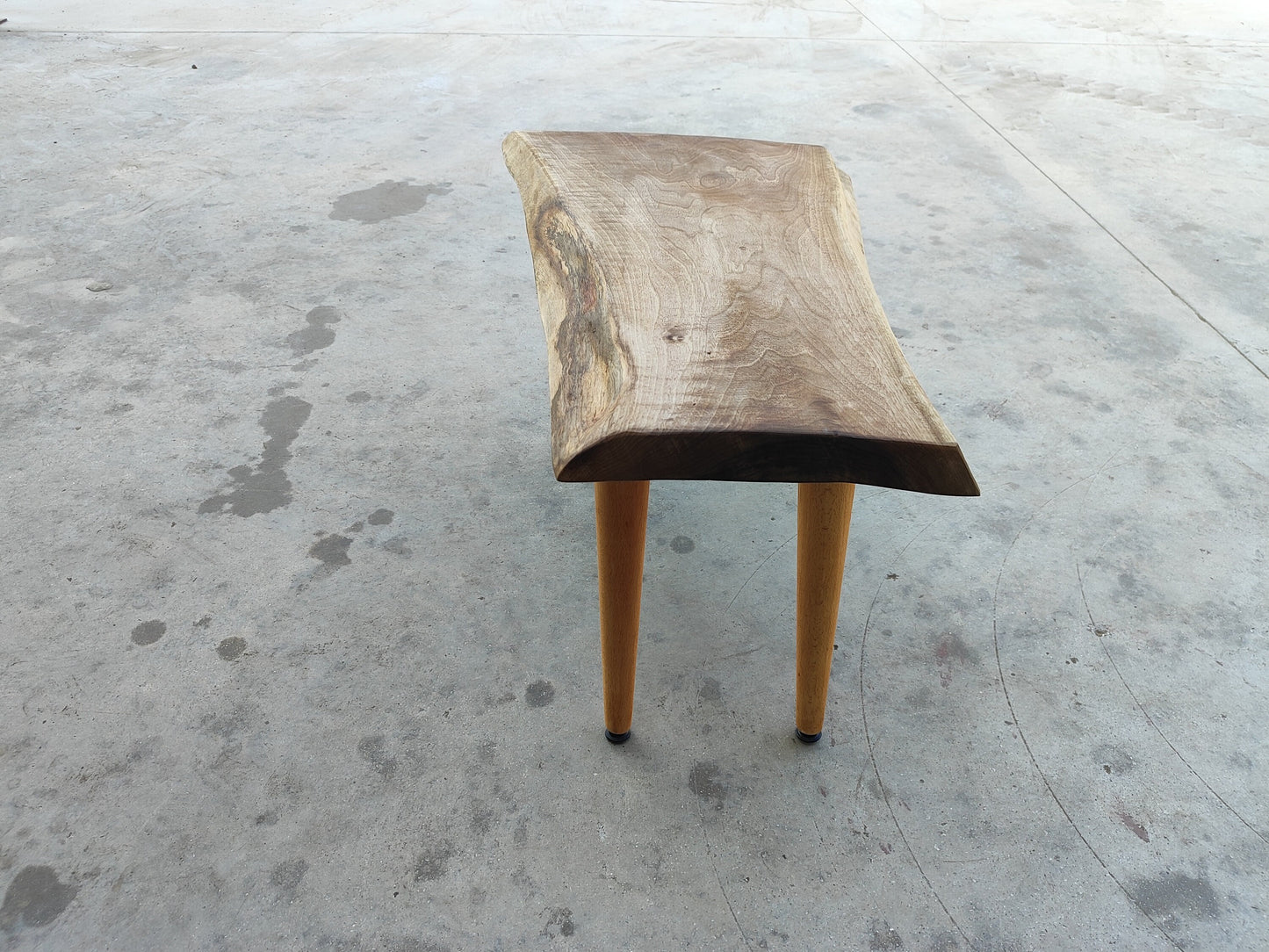 Rustic Handmade Wood Coffee Table - Unique Walnut (WG-1091)