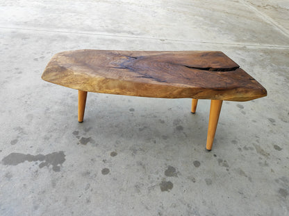 Rustic Handmade Wood Coffee Table - Unique Walnut (WG-1094)