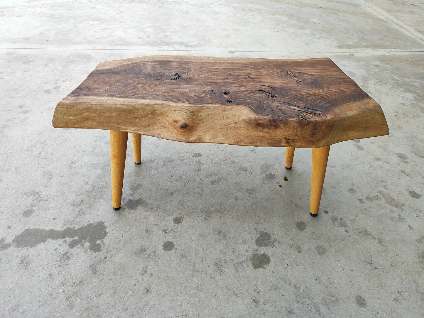 Rustic Handmade Wood Coffee Table - Unique Walnut (WG-1097)
