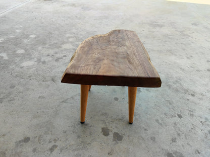 Rustic Handmade Wood Coffee Table - Unique Walnut (WG-1099)
