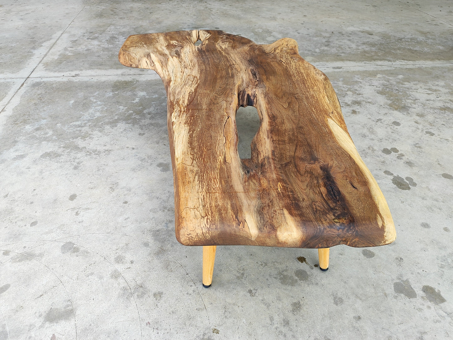 Rustic Handmade Wood Coffee Table - Unique Walnut (WG-1106)