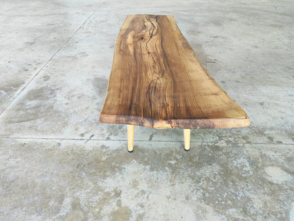Rustic Handmade Wood Coffee Table - Unique Walnut (WG-1109)