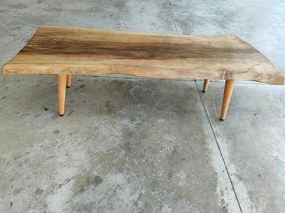 Rustieke handgemaakte houten salontafel - Unieke walnoot (WG-1112)